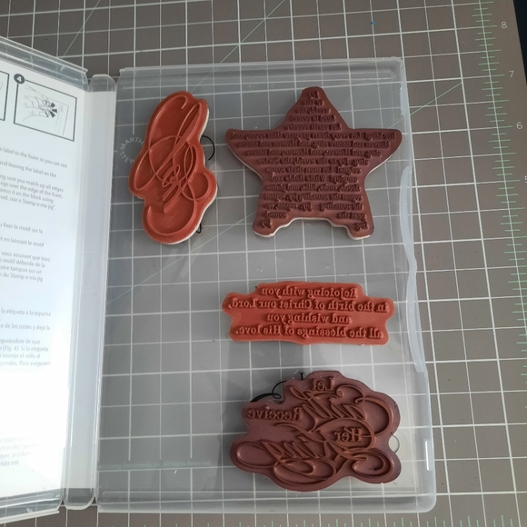 The Sounding Joy Stampin Up rubber stamp cling mount set - Picture 2 of 2